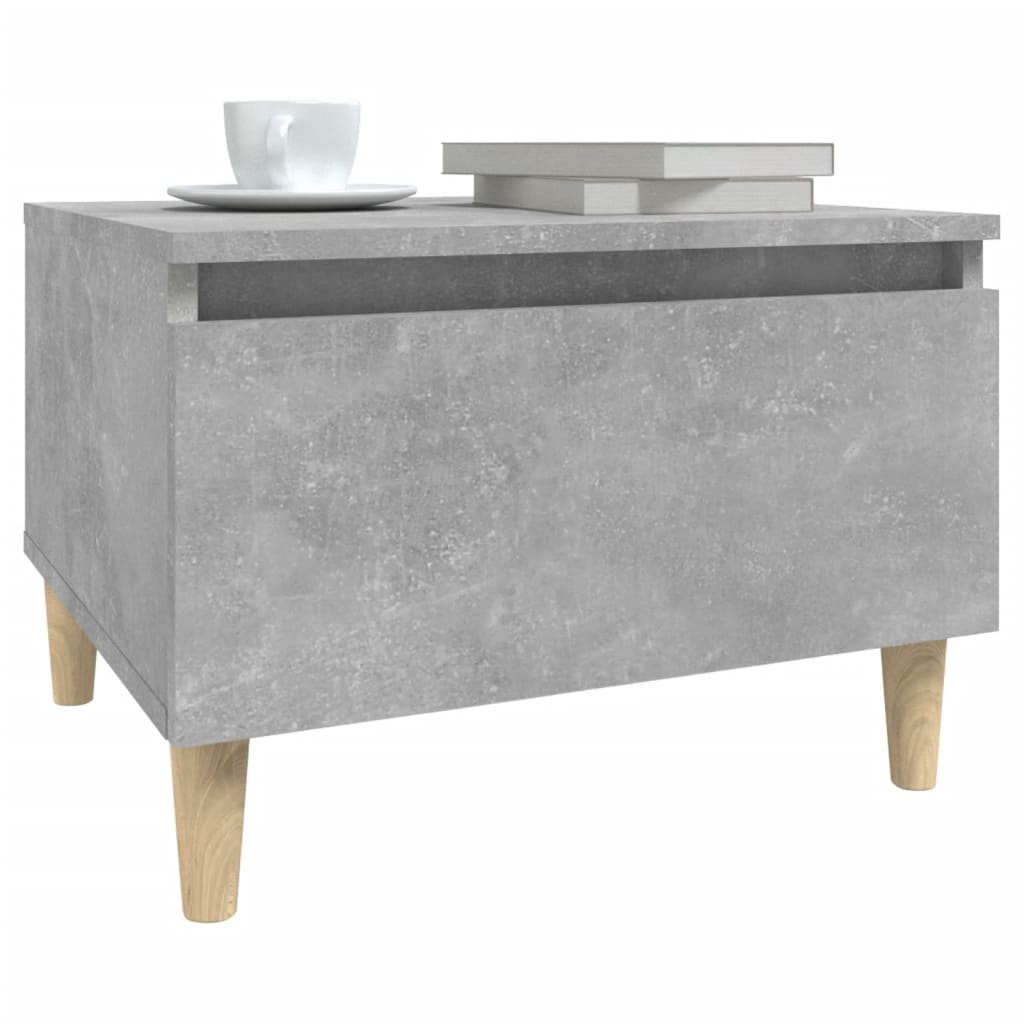 VidaXL Bijzettafel 50x46x35 cm bewerkt hout betongrijs