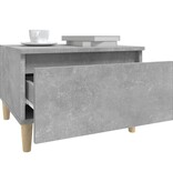 VidaXL Bijzettafel 50x46x35 cm bewerkt hout betongrijs