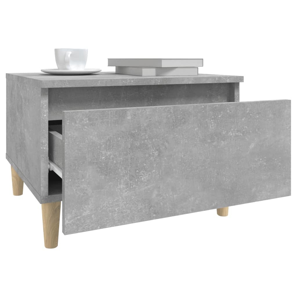 VidaXL Bijzettafel 50x46x35 cm bewerkt hout betongrijs