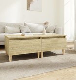 VidaXL Bijzettafels 2 st 50x46x35 cm bewerkt hout sonoma eikenkleurig