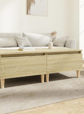 VidaXL Bijzettafels 2 st 50x46x35 cm bewerkt hout sonoma eikenkleurig