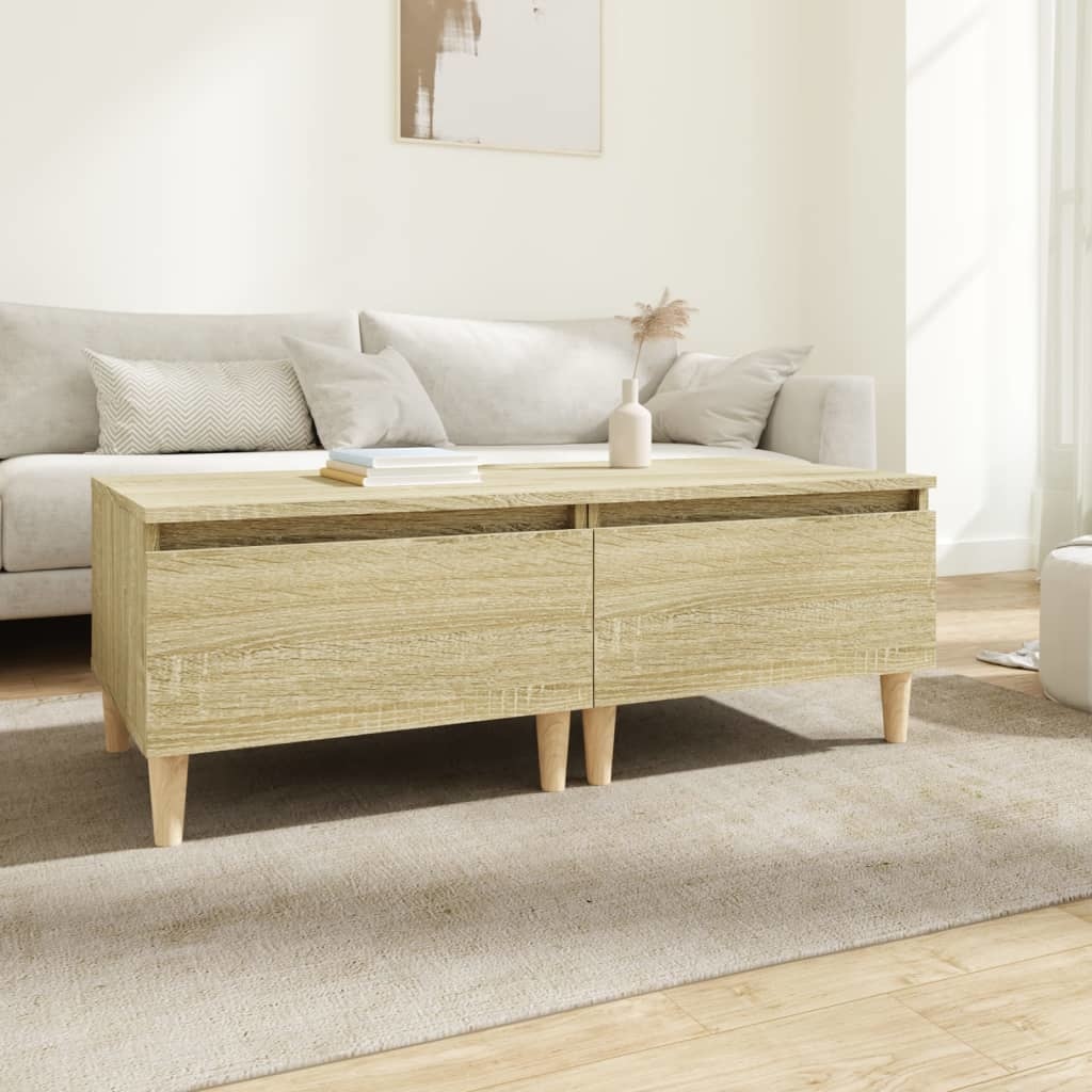 VidaXL Bijzettafels 2 st 50x46x35 cm bewerkt hout sonoma eikenkleurig