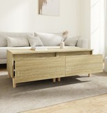VidaXL Bijzettafels 2 st 50x46x35 cm bewerkt hout sonoma eikenkleurig