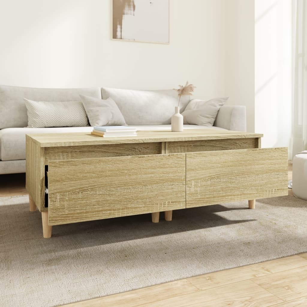 VidaXL Bijzettafels 2 st 50x46x35 cm bewerkt hout sonoma eikenkleurig