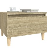 VidaXL Bijzettafels 2 st 50x46x35 cm bewerkt hout sonoma eikenkleurig