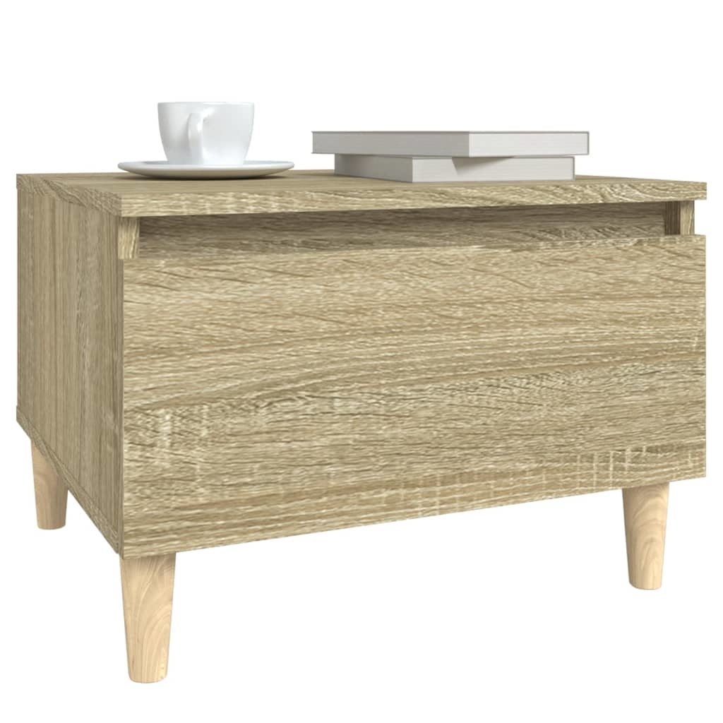 VidaXL Bijzettafels 2 st 50x46x35 cm bewerkt hout sonoma eikenkleurig
