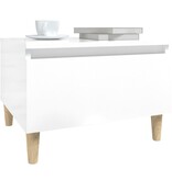 VidaXL Bijzettafels 2 st 50x46x35 cm bewerkt hout hoogglans wit