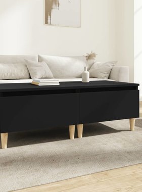 VidaXL Bijzettafels 2 st 50x46x35 cm bewerkt hout zwart