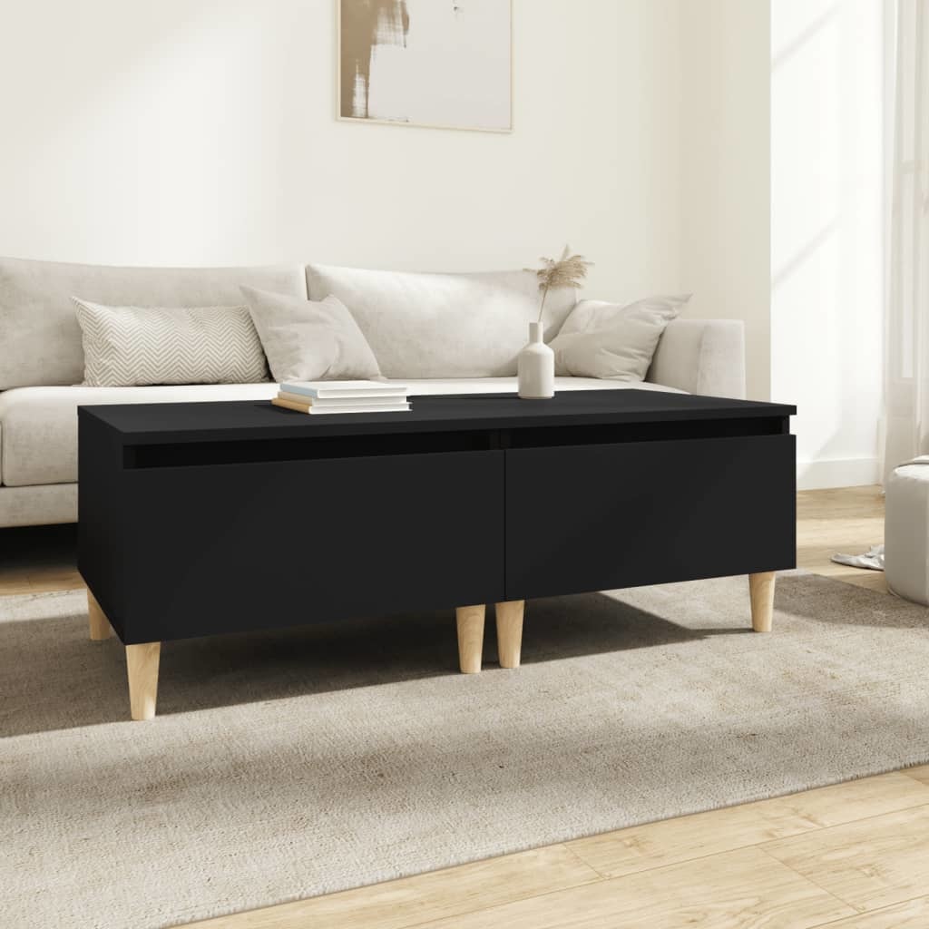VidaXL Bijzettafels 2 st 50x46x35 cm bewerkt hout zwart