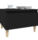 VidaXL Bijzettafels 2 st 50x46x35 cm bewerkt hout zwart