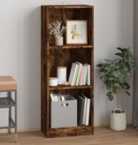 VidaXL Boekenkast 3-laags 40x24x109 cm bewerkt hout gerookt eikenkleur