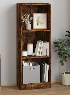 VidaXL Boekenkast 3-laags 40x24x109 cm bewerkt hout gerookt eikenkleur