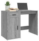 VidaXL Bureau 100x49x75 cm bewerkt hout grijs sonoma eikenkleurig
