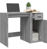 VidaXL Bureau 100x49x75 cm bewerkt hout grijs sonoma eikenkleurig