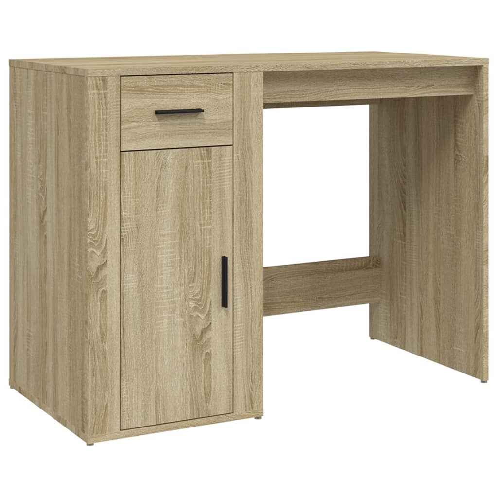 VidaXL Bureau 100x49x75 cm bewerkt hout sonoma eikenkleurig