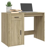 VidaXL Bureau 100x49x75 cm bewerkt hout sonoma eikenkleurig