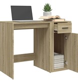 VidaXL Bureau 100x49x75 cm bewerkt hout sonoma eikenkleurig