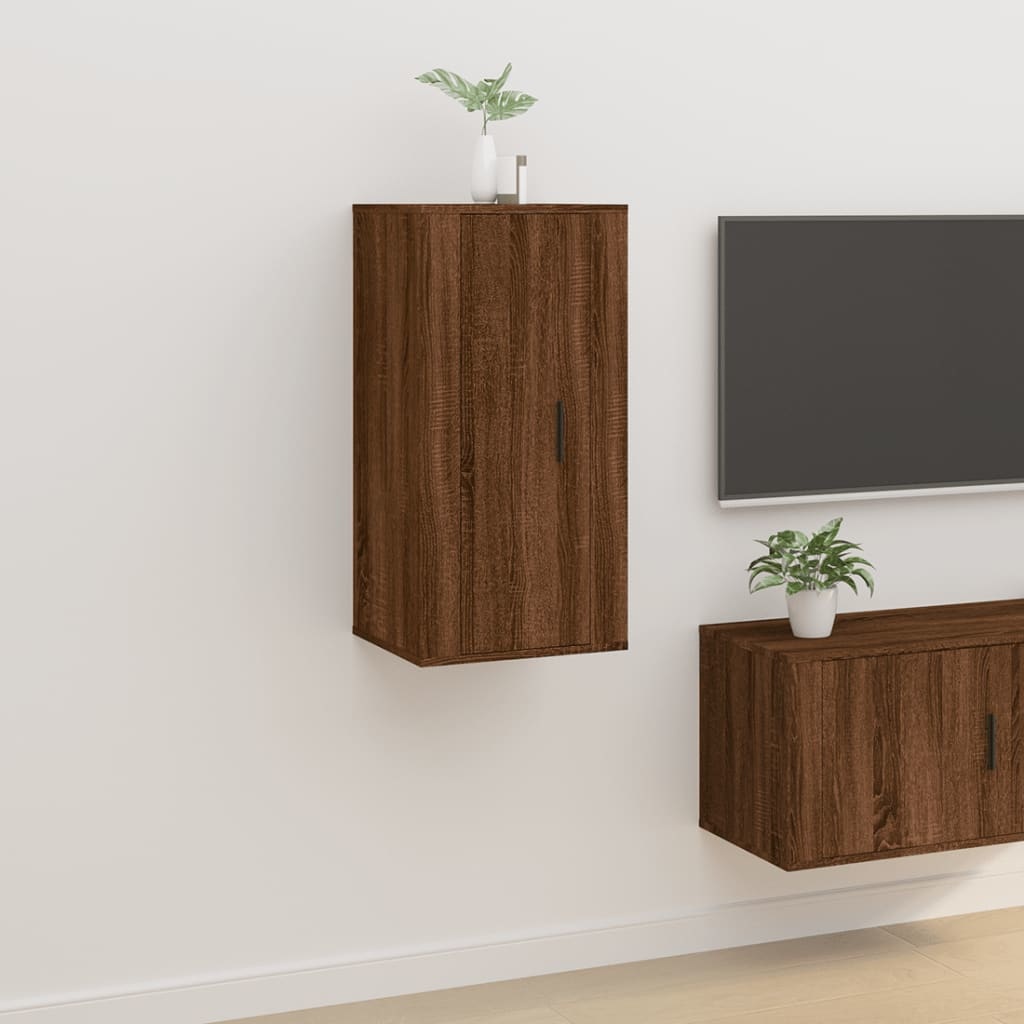 VidaXL Tv-wandmeubel 40x34,5x80 cm bruineikenkleurig