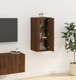 VidaXL Tv-wandmeubel 40x34,5x80 cm bruineikenkleurig