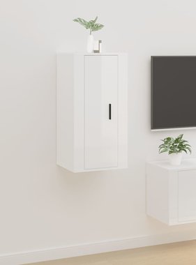 VidaXL Tv-wandmeubel 40x34,5x80 cm hoogglans wit