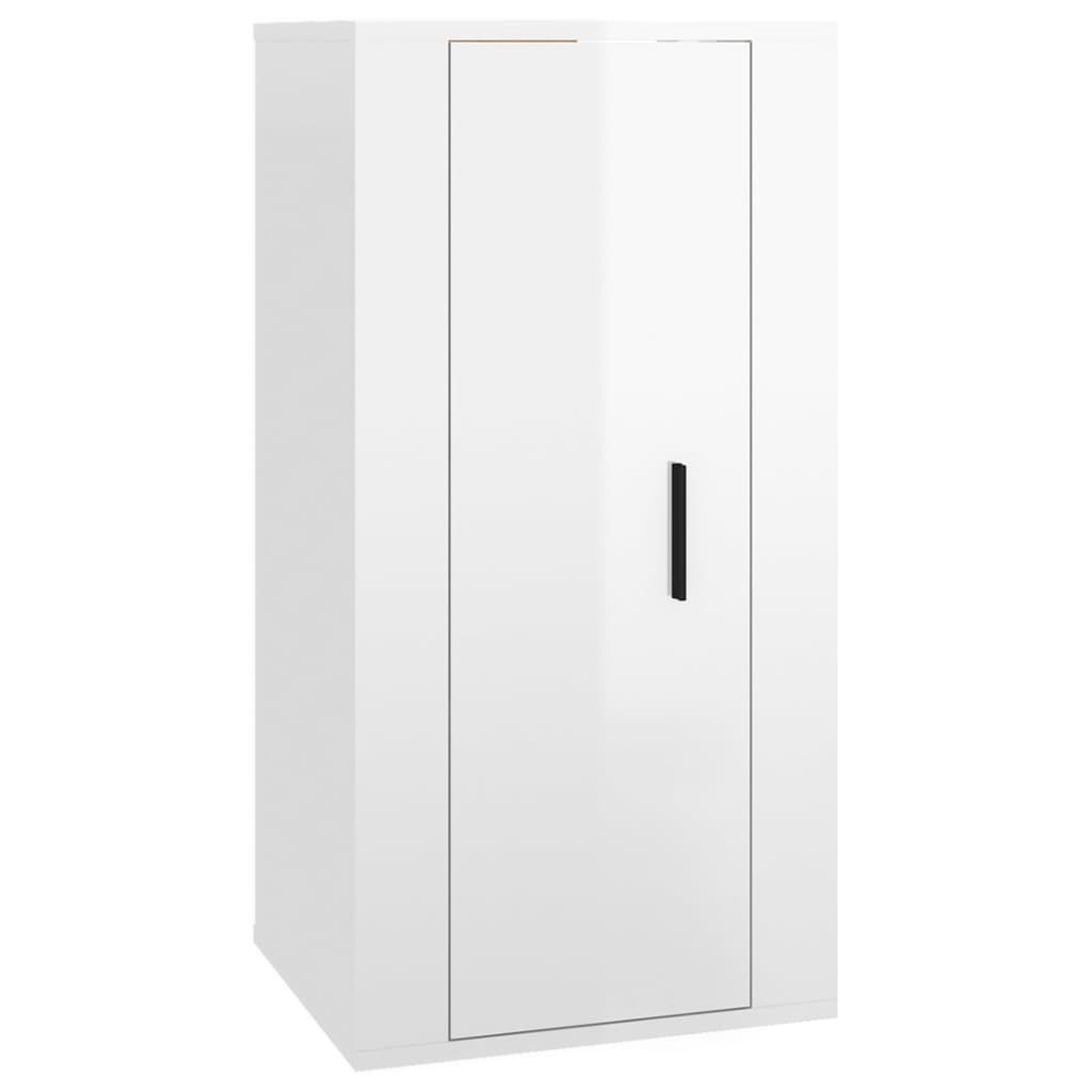 VidaXL Tv-wandmeubel 40x34,5x80 cm hoogglans wit