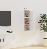 VidaXL Tv-wandmeubel 40x34,5x80 cm hoogglans wit