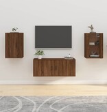 VidaXL Tv-wandmeubels 2 st 40x34,5x60 cm bruineikenkleurig