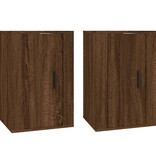 VidaXL Tv-wandmeubels 2 st 40x34,5x60 cm bruineikenkleurig