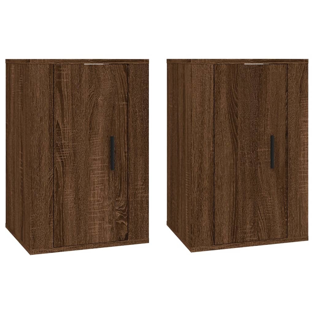 VidaXL Tv-wandmeubels 2 st 40x34,5x60 cm bruineikenkleurig