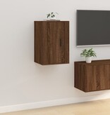 VidaXL Tv-wandmeubels 2 st 40x34,5x60 cm bruineikenkleurig