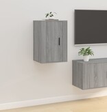 VidaXL Tv-wandmeubels 2 st 40x34,5x60 cm grijs sonoma eikenkleurig