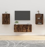 VidaXL Tv-wandmeubels 2 st 40x34,5x60 cm gerookt eikenkleurig
