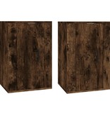 VidaXL Tv-wandmeubels 2 st 40x34,5x60 cm gerookt eikenkleurig
