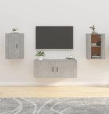 VidaXL Tv-wandmeubels 2 st 40x34,5x60 cm betongrijs