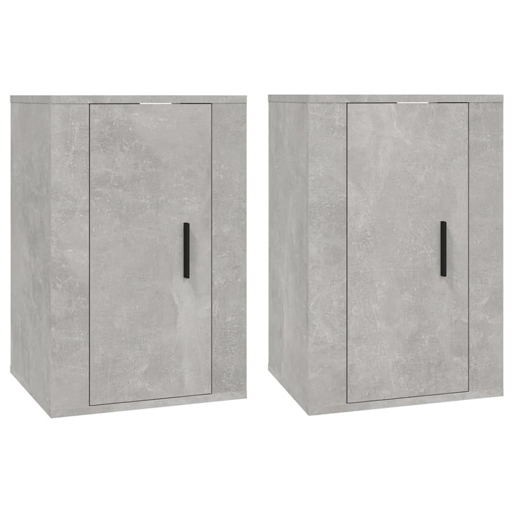 VidaXL Tv-wandmeubels 2 st 40x34,5x60 cm betongrijs