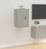 VidaXL Tv-wandmeubels 2 st 40x34,5x60 cm betongrijs