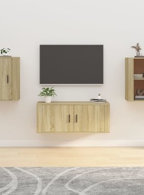 VidaXL Tv-wandmeubels 2 st 40x34,5x60 cm sonoma eikenkleurig