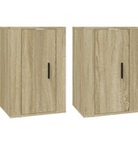 VidaXL Tv-wandmeubels 2 st 40x34,5x60 cm sonoma eikenkleurig
