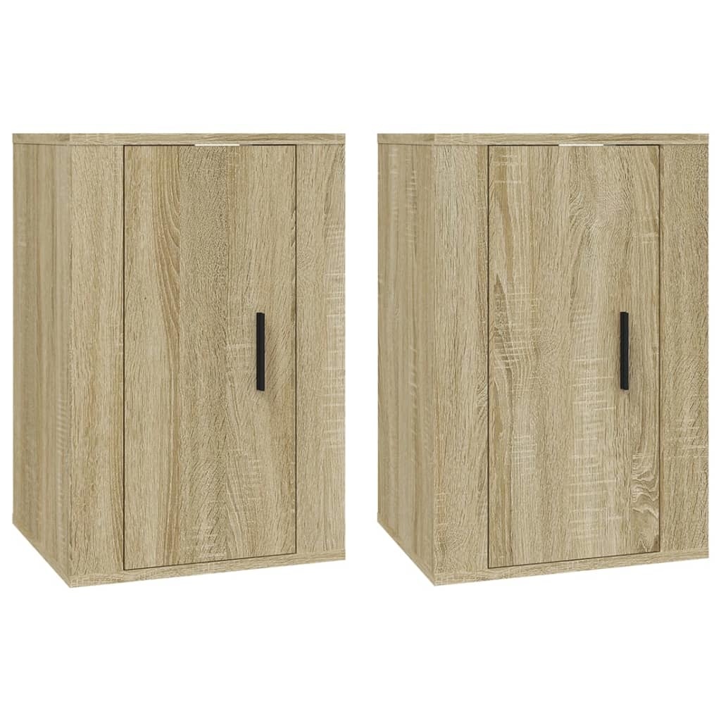 VidaXL Tv-wandmeubels 2 st 40x34,5x60 cm sonoma eikenkleurig
