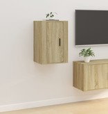 VidaXL Tv-wandmeubels 2 st 40x34,5x60 cm sonoma eikenkleurig
