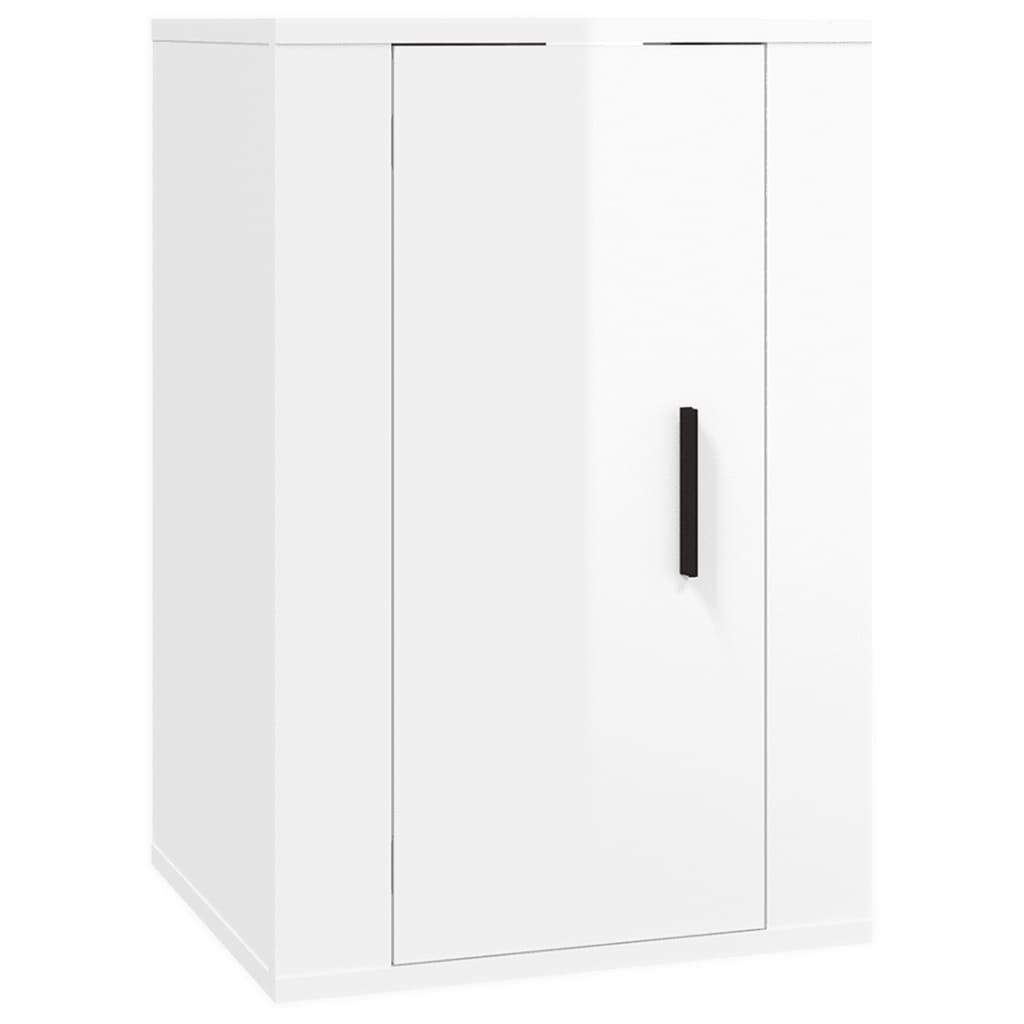 VidaXL Tv-wandmeubels 2 st 40x34,5x60 cm hoogglans wit