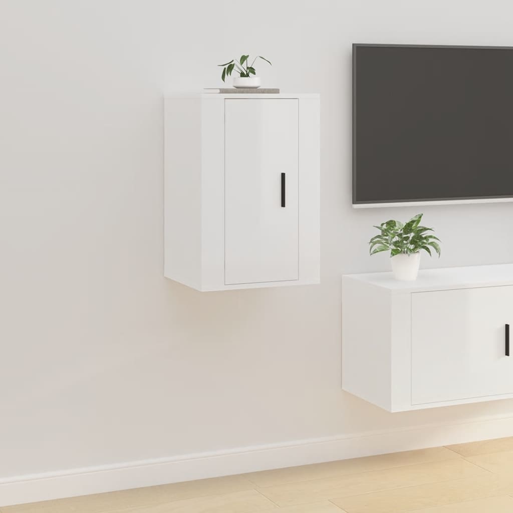 VidaXL Tv-wandmeubel 40x34,5x60 cm hoogglans wit