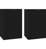 VidaXL Tv-wandmeubels 2 st 40x34,5x60 cm zwart