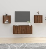 VidaXL Tv-wandmeubels 2 st 40x34,5x40 cm bruineikenkleurig