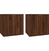 VidaXL Tv-wandmeubels 2 st 40x34,5x40 cm bruineikenkleurig