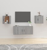 VidaXL Tv-wandmeubels 2 st 40x34,5x40 cm grijs sonoma eikenkleurig