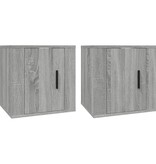 VidaXL Tv-wandmeubels 2 st 40x34,5x40 cm grijs sonoma eikenkleurig