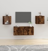 VidaXL Tv-wandmeubels 2 st 40x34,5x40 cm gerookt eikenkleurig