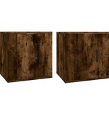 VidaXL Tv-wandmeubels 2 st 40x34,5x40 cm gerookt eikenkleurig