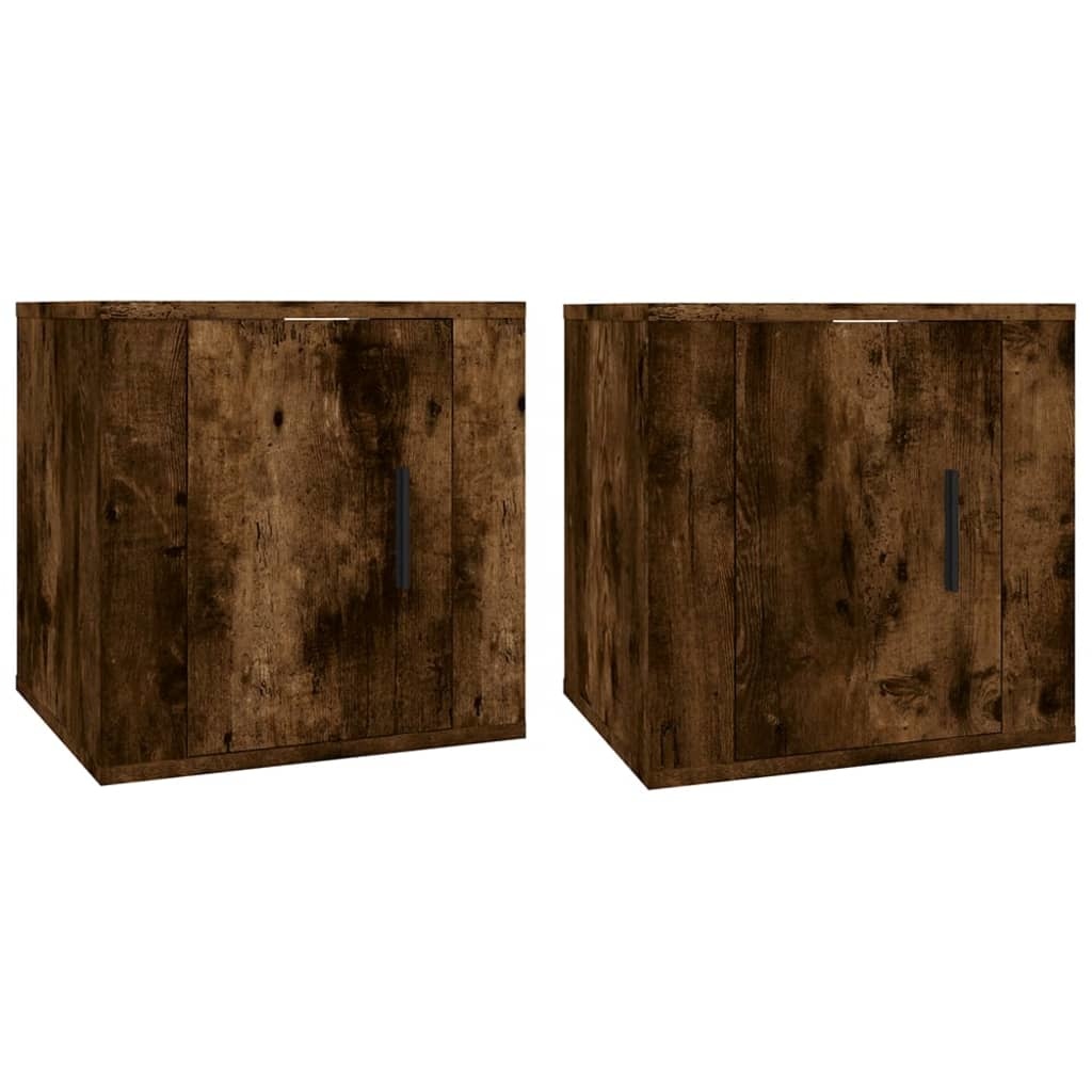 VidaXL Tv-wandmeubels 2 st 40x34,5x40 cm gerookt eikenkleurig